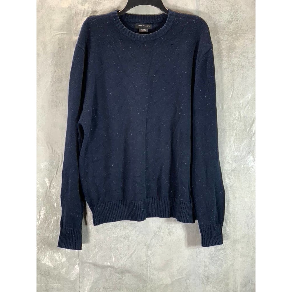 Cotton On Men's Indigo Neps Crewneck Knit Pullover Sweater SZ XL